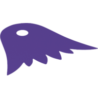 Neckwear Cape, 6 Points Feathered, Dark Purple Back [Traditional Starched Fabric] Magenta