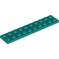 Platte 2 × 10 Dunkeltürkis