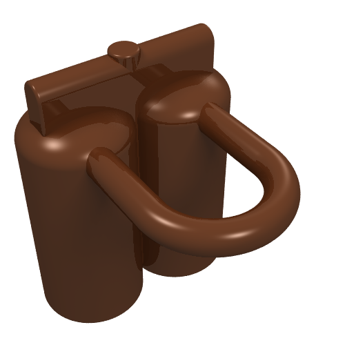 Minifig Neckwear Airtanks with Large Holes Rotbraun