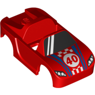 Minifig Hipwear Racing Car Suit / Costume Rot