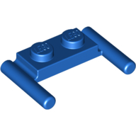 Plate Special 1 × 2 with Handles [Flat Ends / Low Attachment] Blau