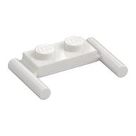 Plate Special 1 × 2 with Handles [Flat Ends / Low Attachment] Weiß