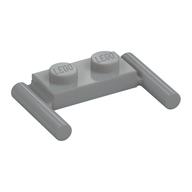Plate Special 1 × 2 with Handles [Flat Ends / Low Attachment] Hellblaugrau