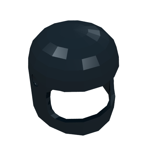 Helmet Classic with Thin Chin Guard and Visor Dimples Black