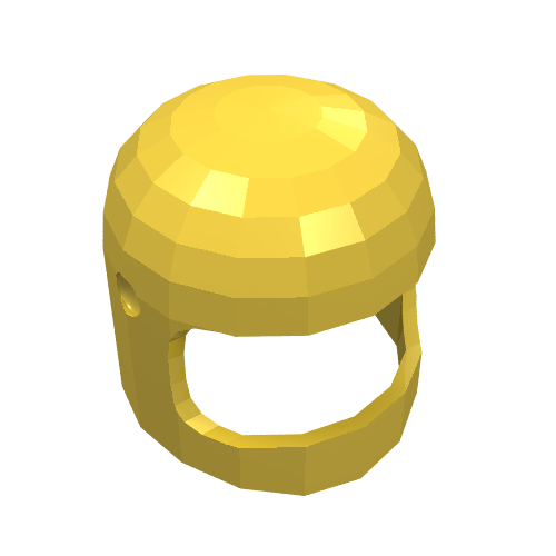 Helmet Classic with Thin Chin Guard and Visor Dimples Gelb