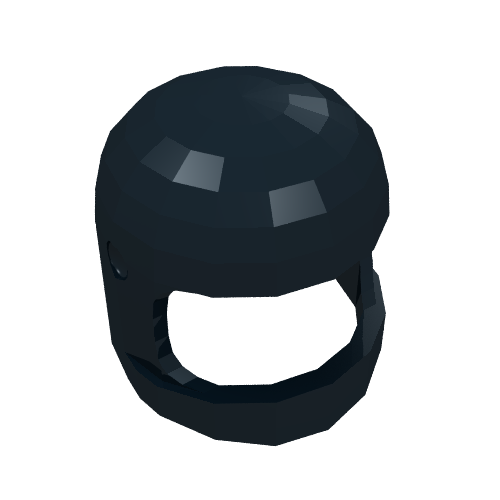 Helmet Classic with Thick Chin Guard and Visor Dimples Schwarz