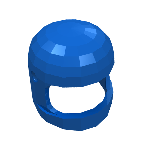 Helmet Classic with Thick Chin Guard and Visor Dimples Blue