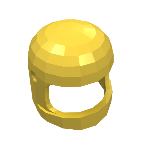 Helmet Classic with Thick Chin Guard and Visor Dimples Gelb