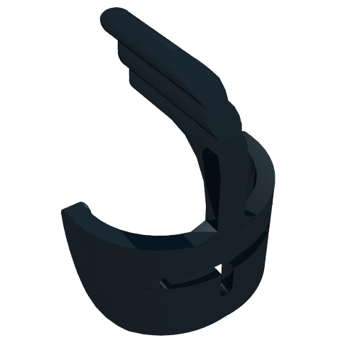 Headwear Accessory Visor Grille and Feather Schwarz