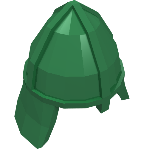 Helmet Castle with Neck Protector Grün