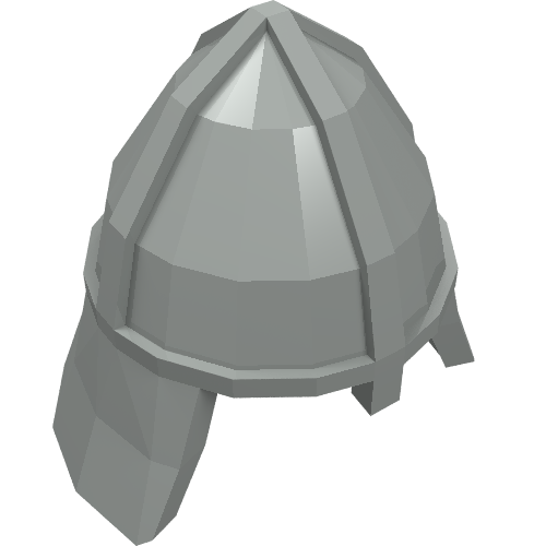Helmet Castle with Neck Protector Hellgrau