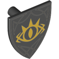 Shield Triangular with Goblin King Eye Print Black