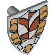 Shield Triangular with Town Hall Print Hellblaugrau