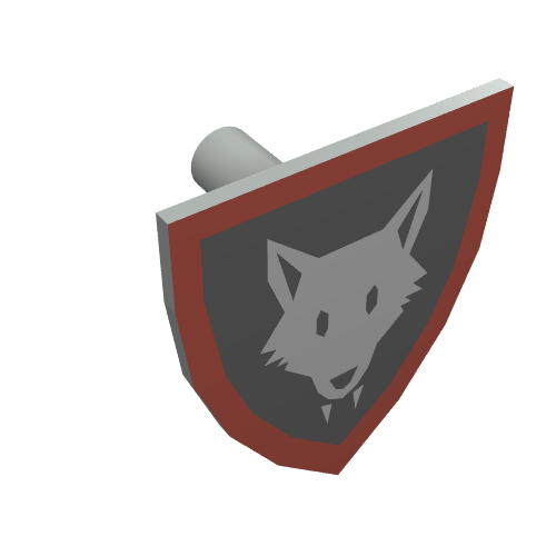 Shield Triangular with Wolfpack Print Light Gray