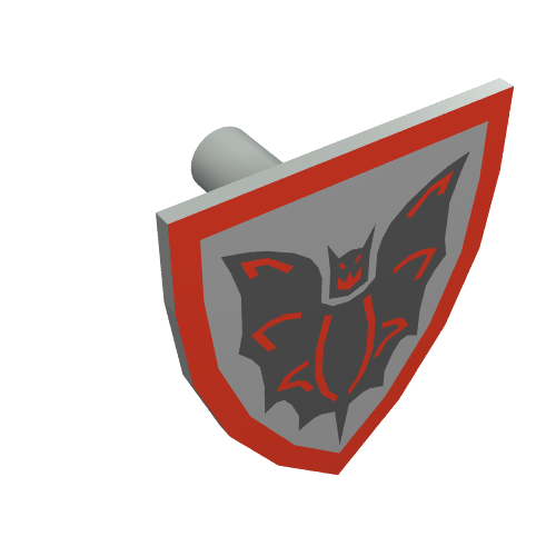 Shield Triangular with Batlord Print Hellgrau