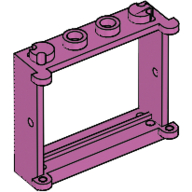 Fenster 1 × 4 × 3 Mitteldunkelrosa
