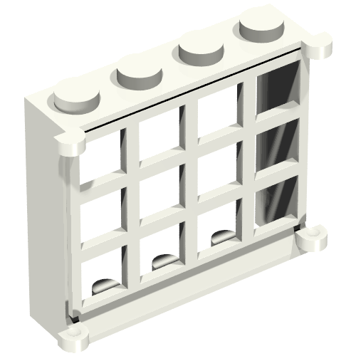 Minitalia Window 1 × 4 × 3 with 12 Panes White