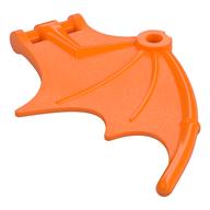 Creature Body Part, Dragon / Thestral Wing with Bar Connection [PLAIN] Orange