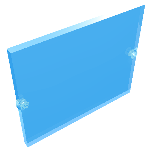 Glas für Fenster 1 × 4 × 3 Trans-Medium Blue