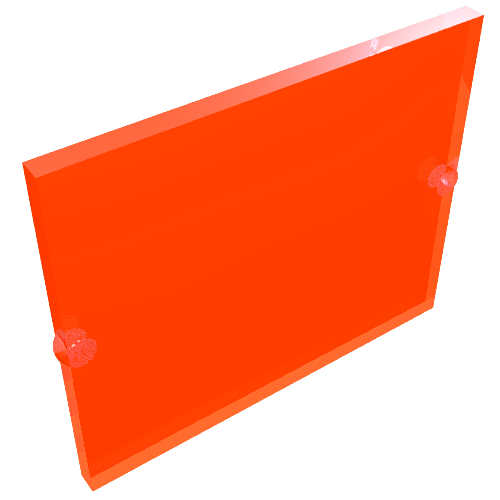 Glass for Window 1 × 4 × 3 Trans-Neon Orange