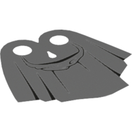 Neckwear Cape, Pleated with Hood Print [Traditional Starched Fabric] Dark Bluish Gray