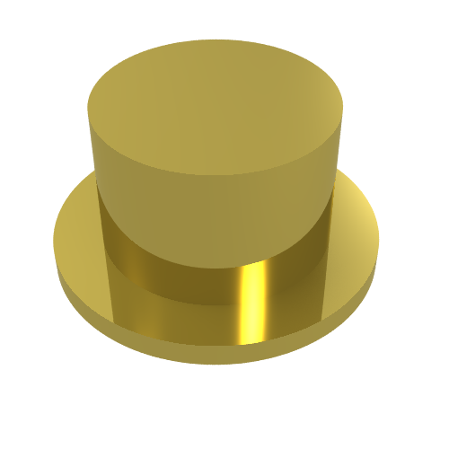 oben Hut Chrome Gold