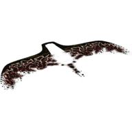 Wings, with Black, Orange and Dark Bluish Gray Rocks Print Trans-Clear