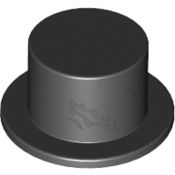Top Hat with Tattered Hole and Scratches Print Black