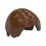 Hair Bowl Cut and Parted in Center Reddish Brown