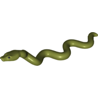 Animal, Snake, Large with Raised Head with Black Eyes Print (Nagini) Olivgrün