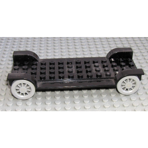Fabuland, Vehicle Base, Car Chassis 14 × 6 New [Complete Assembly] Schwarz