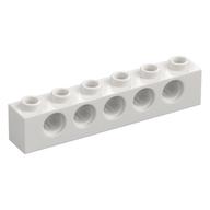 Technic Brick 1 × 6 [5 Pin Holes] White