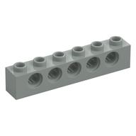 Technic Brick 1 × 6 [5 Pin Holes] Light Gray