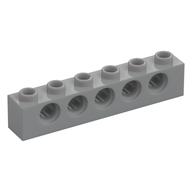 Technic Stein 1 × 6 [5 Pinlöcher] Hellblaugrau