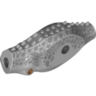 Animal Body Part, Dinosaur, Indominus Rex Body with Metallic Silver Spots Print Hellblaugrau