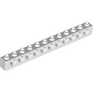 Technic Stein 1 × 12 [11 Pinlöcher] Weiß