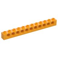 Technic Stein 1 × 12 [11 Pinlöcher] Leuchtendes Hellorange