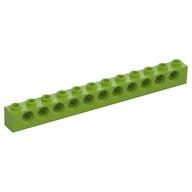 Technic Brick 1 × 12 [11 Pin Holes] Lime
