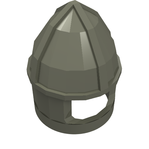 Helmet Castle with Chin Guard in Dunkelgrau