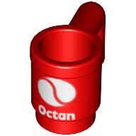Equipment Cup / Mug with Octan Logo Print Red