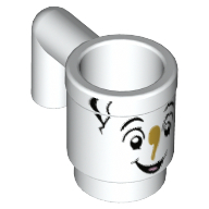 Equipment Cup / Mug with Crack and Face Print (Chip) White