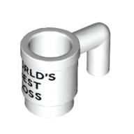 Equipment Cup / Mug with Black 'WORLD'S BEST BOSS' Print White
