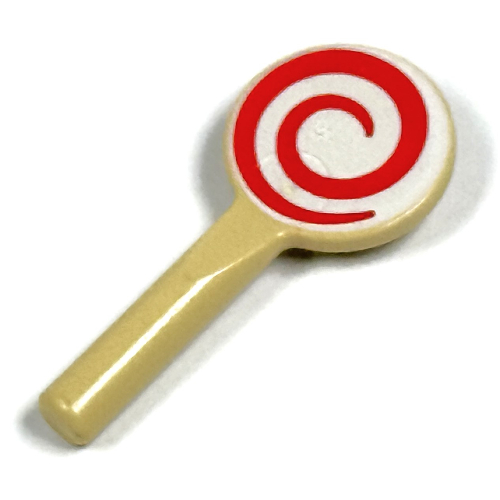 Equipment Signal Paddle with Red and White Spiral Print Tan