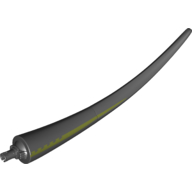 Animal Body Part, Dinosaur, Indoraptor Tail, with Pin, Olive Green Stripes Schwarz