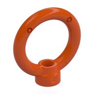 Plate Special, 1 × 1 Stud with 3 × 3 Ring on Top Reddish Orange