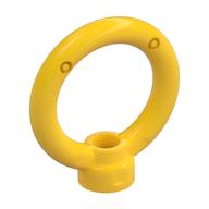 Plate Special, 1 × 1 Stud with 3 × 3 Ring on Top Yellow