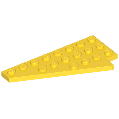 Keil Platte 8 × 4 Flügel links Gelb
