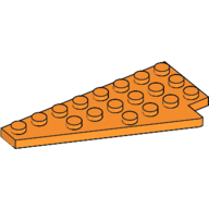 Wedge Plate 8 × 4 Wing Left Orange