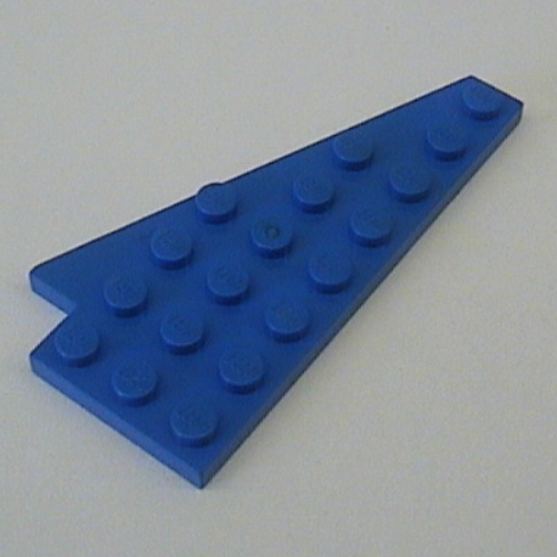 Wedge, Plate 8 × 4 Wing Left without Underside Stud Notch Blau