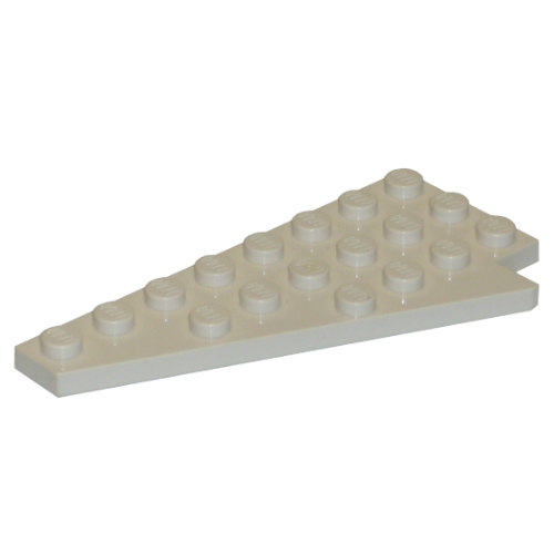 Wedge, Plate 8 × 4 Wing Left without Underside Stud Notch White